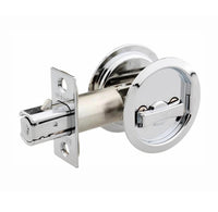 Cavity Door Lock Privacy Rnd. PC  BP in Polished Chrome