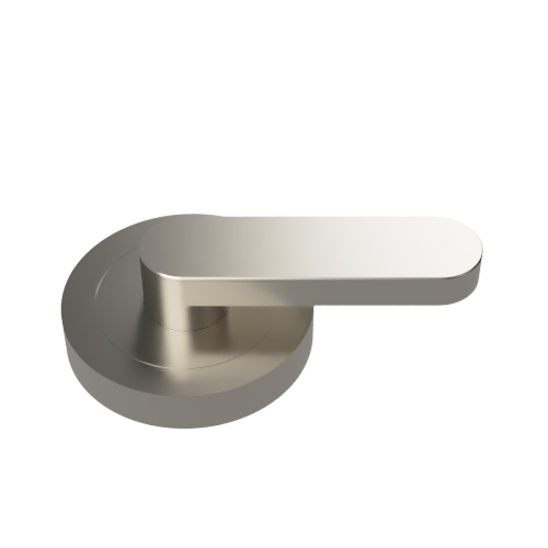 Thumb Turn on Ø52mm Rose. Universal Spindle. 90 Degreee Cam to suit Tubular Privacy Bolt, Concealed Fix. in Satin Stainless