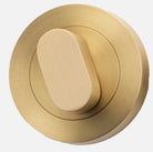 Privacy Turn Oval Concealed Fix Round Brushed Gold PVD D52xP23mm in Satin Brass PVD