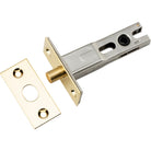 Privacy Bolt Round Bolt Polished Brass Backset 60mm in Polished Brass