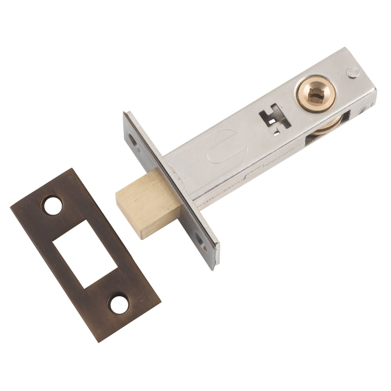 Privacy Bolt Antique Brass Backset 60mm - Sign Brass in Antique Brass