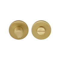 Formani ECLIPSE privacy set with sleek, modern design featuring a dark wood finish and brass accents for stylish bathroom privacy.