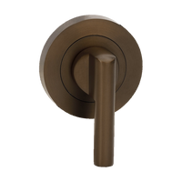Zanda Round Escutcheon with Disabled Turn — Ember Bronze