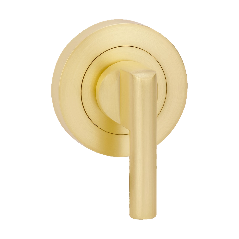 Zanda Round Escutcheon with Disabled Turn — Satin Brass