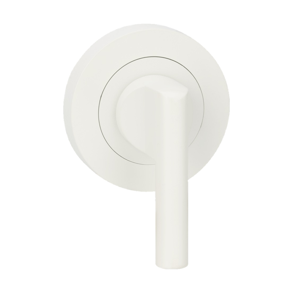 Zanda Round Escutcheon with Disabled Turn — White