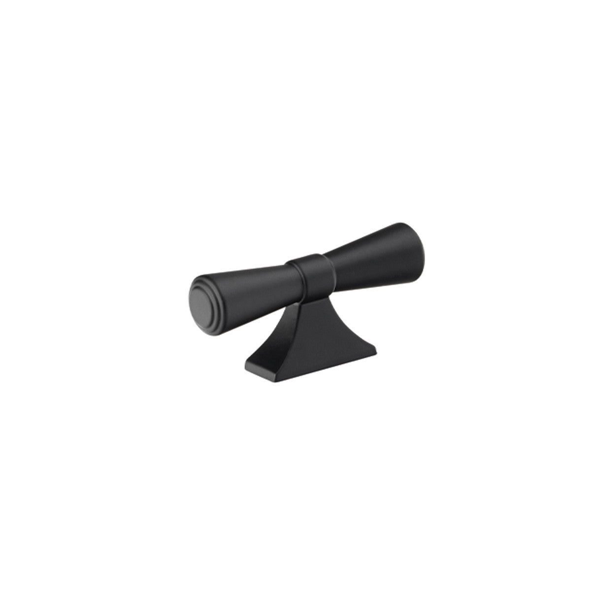 Momo Pembrey cabinet T-pull handle in black finish, showcasing its sleek, modern design for furniture drawers and cabinets.