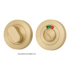 Privacy Turn Oval with Indicator Concealed Fix Round Brushed Gold PVD D52xP23mm in Brushed Gold PVD