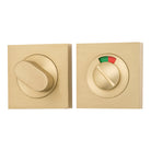 Privacy Turn Oval with Indicator Concealed Fix Square Brushed Gold PVD H52xW52xP23mm in Brushed Gold PVD