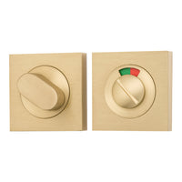 Privacy Turn Oval with Indicator Concealed Fix Square Brushed Gold PVD H52xW52xP23mm in Brushed Gold PVD