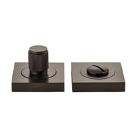 Privacy Turn Brunswick Concealed Fix Square Knurled Signature Brass H52xW52xP10mm in Signature Brass