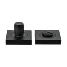 Privacy Turn Brunswick Concealed Fix Square Knurled Matt Black H52xW52xP10mm in Matt Black