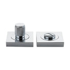 Privacy Turn Brunswick Concealed Fix Square Knurled Polished Chrome H52xW52xP10mm in Polished Chrome