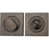 Privacy Turn Oval Concealed Fix Square Signature Brass D52xP23mm in Signature Brass