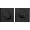 Privacy Turn Oval Concealed Fix Square Matt Black D52xP23mm in Matt Black