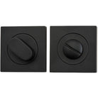 Privacy Turn Oval Concealed Fix Square Matt Black D52xP23mm in Matt Black