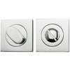 Privacy Turn Oval Concealed Fix Square Polished Chrome D52xP23mm in Polished Chrome