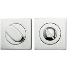 Privacy Turn Oval Concealed Fix Square Polished Chrome D52xP23mm in Polished Chrome