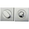 Privacy Turn Oval Concealed Fix Square Brushed Chrome D52xP23mm in Brushed Chrome
