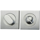 Privacy Turn Oval Concealed Fix Square Brushed Chrome D52xP23mm in Brushed Chrome