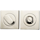 Privacy Turn Oval Concealed Fix Square Polished Nickel D52xP23mm in Polished Nickel
