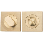 Privacy Turn Oval Concealed Fix Square Brushed Brass D52xP23mm in Brushed Brass