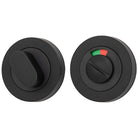 Privacy Turn Oval with Indicator Concealed Fix Round Matt Black D52xP23mm in Matt Black
