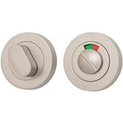 Privacy Turn Oval with Indicator Concealed Fix Round Satin Nickel D52xP23mm in Satin Nickel