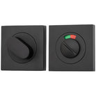 Privacy Turn Oval with Indicator Concealed Fix Square Matt Black H52xW52xP23mm in Matt Black