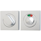 Privacy Turn Oval with Indicator Concealed Fix Square Polished Chrome H52xW52xP23mm in Polished Chrome