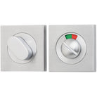 Privacy Turn Oval with Indicator Concealed Fix Square Brushed Chrome H52xW52xP23mm in Brushed Chrome
