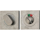 Privacy Turn Oval with Indicator Concealed Fix Square Distressed Nickel H52xW52xP23mm in Distressed Nickel