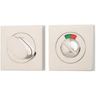 Privacy Turn Oval with Indicator Concealed Fix Square Polished Nickel H52xW52xP23mm in Polished Nickel