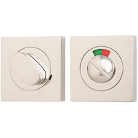 Privacy Turn Oval with Indicator Concealed Fix Square Polished Nickel H52xW52xP23mm in Polished Nickel