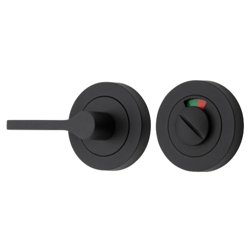 Privacy Turn Accessibility With Indicator Round Matt Black D52xP31mm in Matt Black