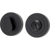 Privacy Turn Oval Concealed Fix Round Matt Black D52xP23mm in Matt Black