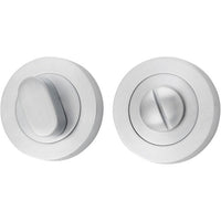 Privacy Turn Oval Concealed Fix Round Brushed Chrome D52xP23mm in Brushed Chrome