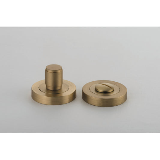 Privacy Turn Berlin Concealed Fix Round Brushed Brass D52xP35mm in Brushed Brass