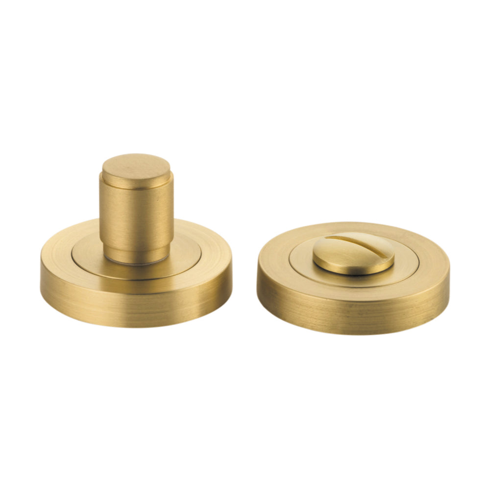 Privacy Turn Berlin Concealed Fix Round Brushed Brass D52xP35mm in Brushed Brass