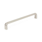 Momo REDO cabinet pull handle in brown finish, sleek metal design, mounted on a wooden cabinet for modern kitchen or furniture decor.
