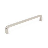 Momo REDO cabinet pull handle in brown finish, sleek metal design, mounted on a wooden cabinet for modern kitchen or furniture decor.
