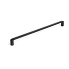 Momo ROMA cabinet pull handle in matte black finish, featuring a sleek curved design for modern furniture drawers and cabinets.