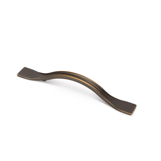 RAVIOLO BOW HANDLE - 96MM - ANTIQUE BRASS in Antique Brass