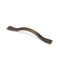 Momo RAVIOLO cabinet pull handle in brushed aluminum finish, featuring a sleek, modern design with ergonomic grip.