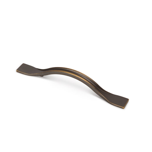 RAVIOLO BOW HANDLE - 96MM - ANTIQUE BRASS in Antique Brass