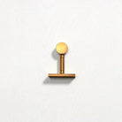 Utility Rail End Bracket - Acid Washed Brass in Acid Washed Brass