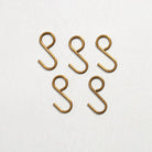 Utility Rail Hook - Acid Washed Brass in Acid Washed Brass