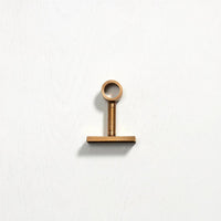 Utility Rail Middle Bracket - Acid Washed Brass in Acid Washed Brass
