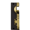 Rim Lock Carpenters Right Hand Keeper Unlacquered Brass Matt Black H128xW38mm in Matt Black