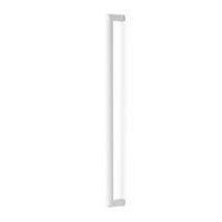 Momo RISS large cabinet pull handle in brushed white finish, modern design for kitchen or furniture cabinet doors.