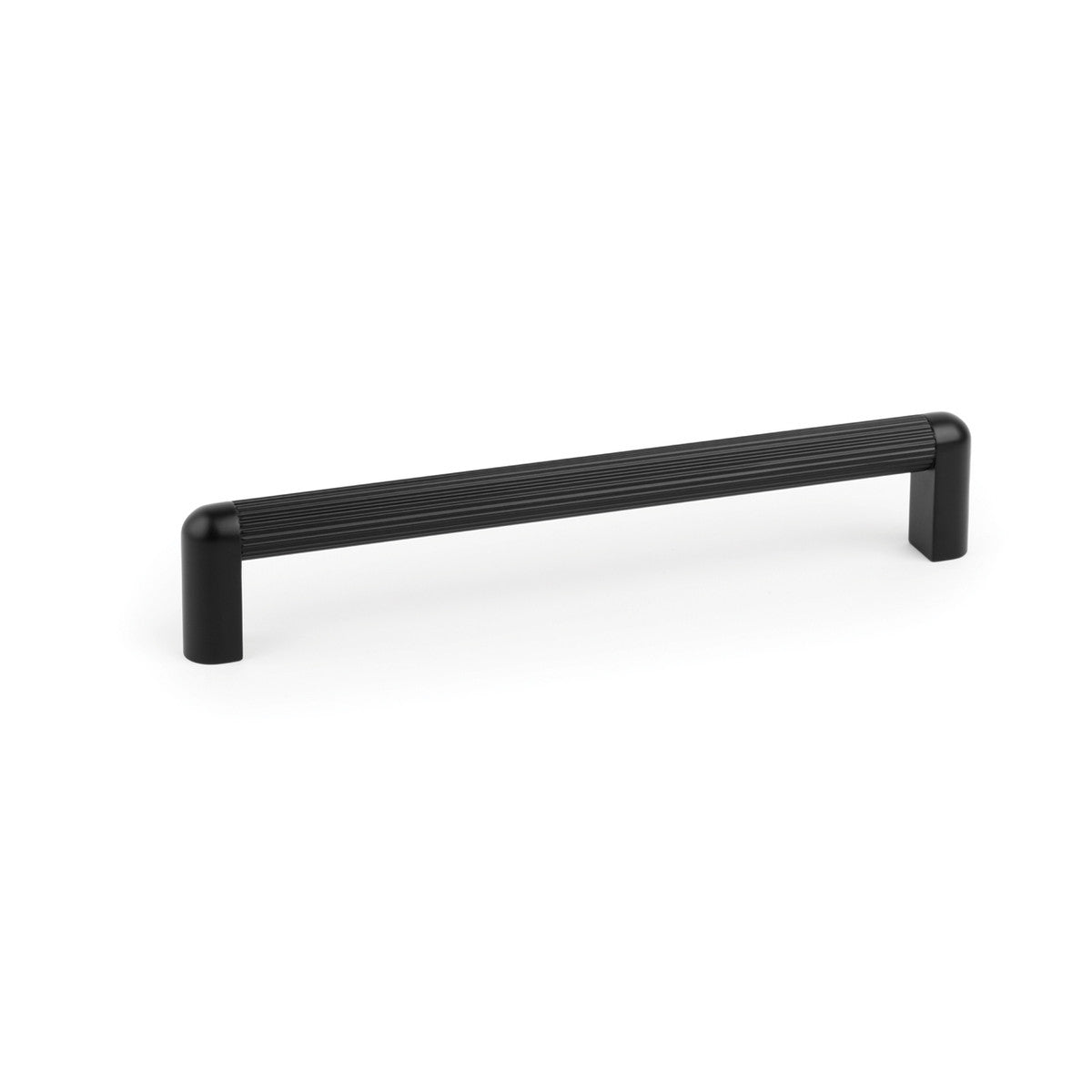 Momo RISS Mini Cabinet Pull Handle in matte black finish, sleek design for kitchen or furniture drawers and cabinets.